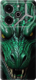 Силиконовый чехол Зелёный дракон v2 для Tecno Pova 6 Pro - 5817u-3689 изображение 