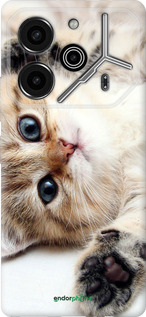 Силиконовый чехол Котик для Tecno Pova 6 Pro - 6024u-3689 изображение 