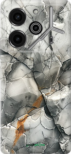 Силиконовый чехол Серый мрамор для Tecno Pova 6 Pro - 6041u-3689 изображение 