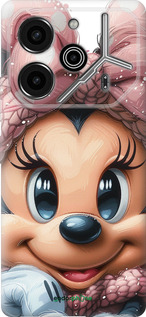 Силиконовый чехол Минни Маус с бантиком для Tecno Pova 6 Pro - 6055u-3689 изображение 