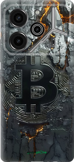 Силіконовий чехол Розпечений біткойн для Tecno Pova 6 Pro - 6091u-3689 изображение 