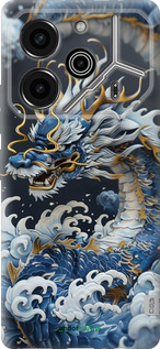 Силиконовый чехол Водяной дракон для Tecno Pova 6 Pro - 6113u-3689 изображение 