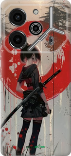 Силиконовый чехол Сумерки воина: Танец с катаной для Tecno Pova 6 Pro - 6123u-3689 изображение 