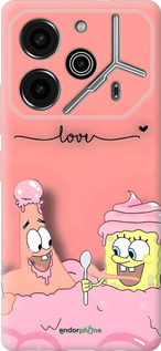 Силиконовый чехол Спанч Боб для Tecno Pova 6 Pro - 6282u-3689 изображение 