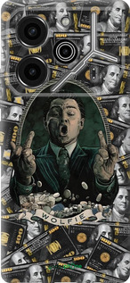 Силіконовий чехол Волк с валл стрит для Tecno Pova 6 Pro - 6287u-3689 изображение 