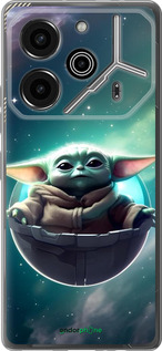 Силіконовий чехол Малышь йода для Tecno Pova 6 Pro - 6294u-3689 изображение 