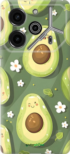 Силиконовый чехол Авокадо для Tecno Pova 6 Pro - 6380u-3689 изображение 