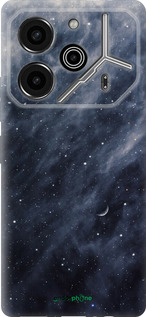 Силиконовый чехол Голубые облака, Голубая луна для Tecno Pova 6 Pro - 6398u-3689 изображение 