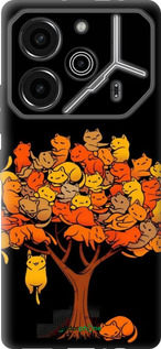 Силиконовый чехол Дерево и котики для Tecno Pova 6 Pro - 6516u-3689 изображение 