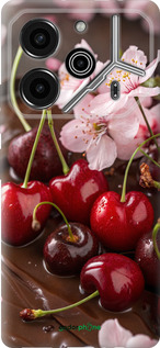 Силиконовый чехол Вишня в шоколаде для Tecno Pova 6 Pro - 6698u-3689 изображение 