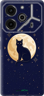 Силиконовый чехол Cute Cat Celestial/Witchy для Tecno Pova 6 Pro - 6787u-3689 изображение 
