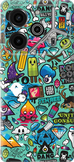 Силіконовий чехол Стікер бомбінг 1 для Tecno Pova 6 Pro - 693u-3689 изображение 