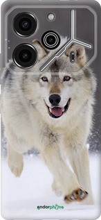 Силиконовый чехол Бегущий волк для Tecno Pova 6 Pro - 826u-3689 изображение 