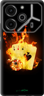 Силіконовий чехол Палаючі карти  для Tecno Pova 6 Pro - 839u-3689 изображение 