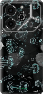 Силиконовый чехол Медузы для Tecno Pova 6 Pro - 906u-3689 изображение 