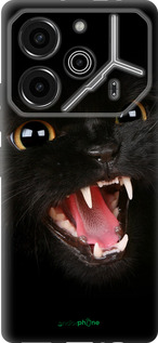 Силиконовый чехол Чёрная кошка для Tecno Pova 6 Pro - 932u-3689 изображение 