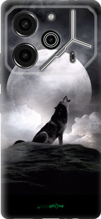 Силиконовый чехол Воющий волк для Tecno Pova 6 Pro - 934u-3689 изображение 