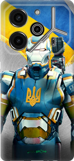 Силиконовый чехол Украинский киборг для Tecno Pova 6 Pro - 980u-3689 изображение 
