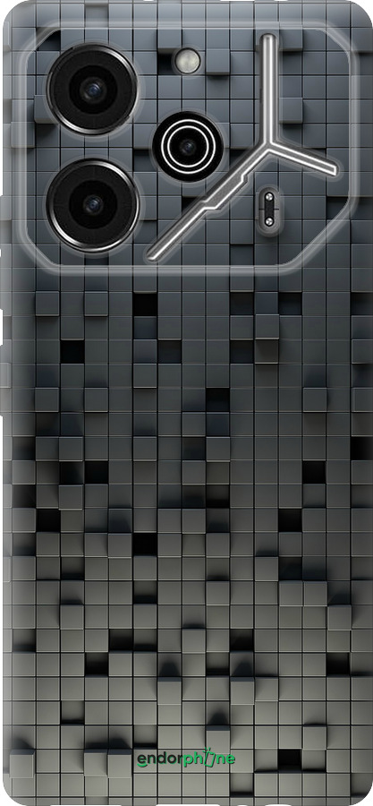 Силиконовый чехол Кубики для Tecno Pova 6 Pro - 1061u-3689 изображение 