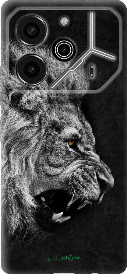 Силиконовый чехол Лев для Tecno Pova 6 Pro - 1080u-3689 изображение 