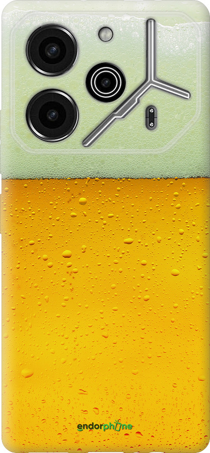 Силиконовый чехол Пиво для Tecno Pova 6 Pro - 1145u-3689 изображение 