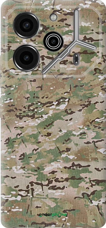 Силиконовый чехол Камуфляж v5 для Tecno Pova 6 Pro - 1201u-3689 изображение 