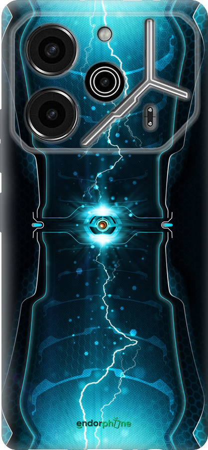 Силіконовий чехол Блискавки в циліндрі для Tecno Pova 6 Pro - 120u-3689 изображение 