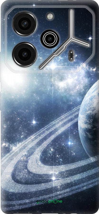 Силиконовый чехол Кольца Сатурна для Tecno Pova 6 Pro - 173u-3689 изображение 