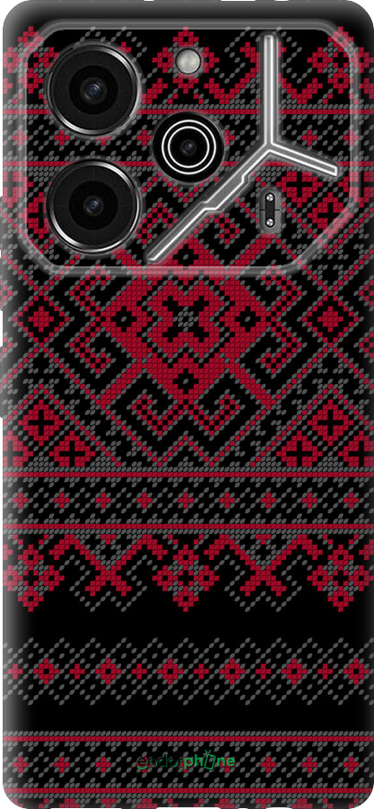 Силіконовий чехол Вишиванка 52 для Tecno Pova 6 Pro - 1763u-3689 изображение 