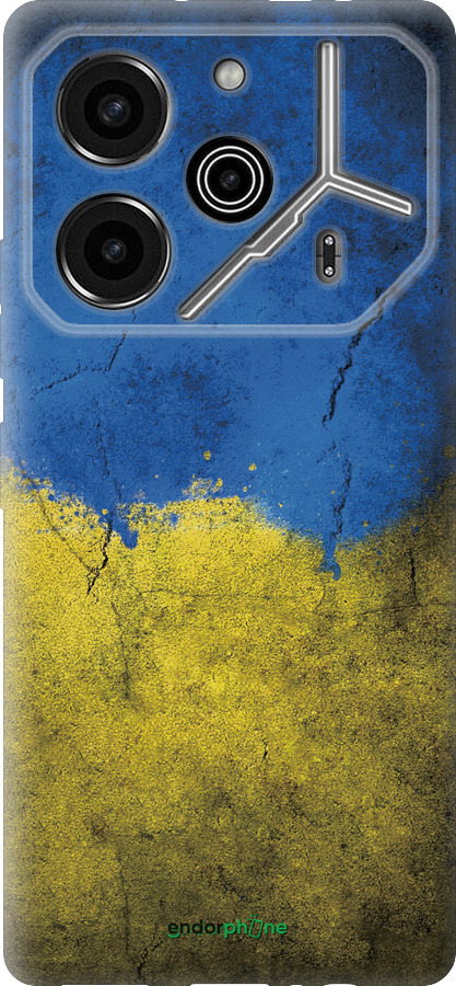 Силиконовый чехол Флаг Украины 2 для Tecno Pova 6 Pro - 401u-3689 изображение 