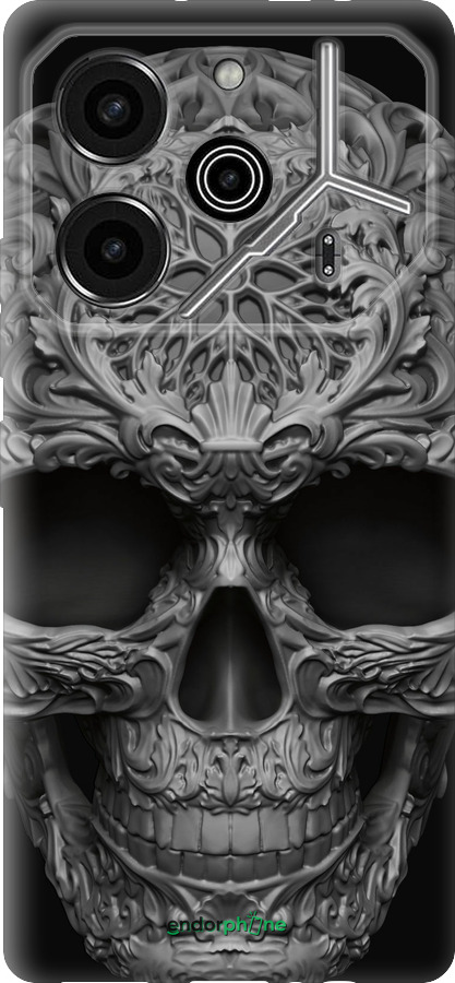 Силиконовый чехол skull-ornament для Tecno Pova 6 Pro - 4101u-3689 изображение 