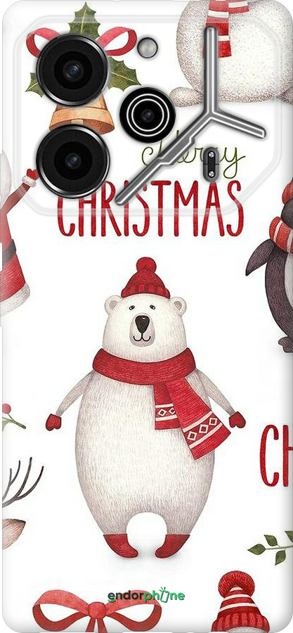 Силіконовий чехол Merry Christmas для Tecno Pova 6 Pro - 4106u-3689 изображение 