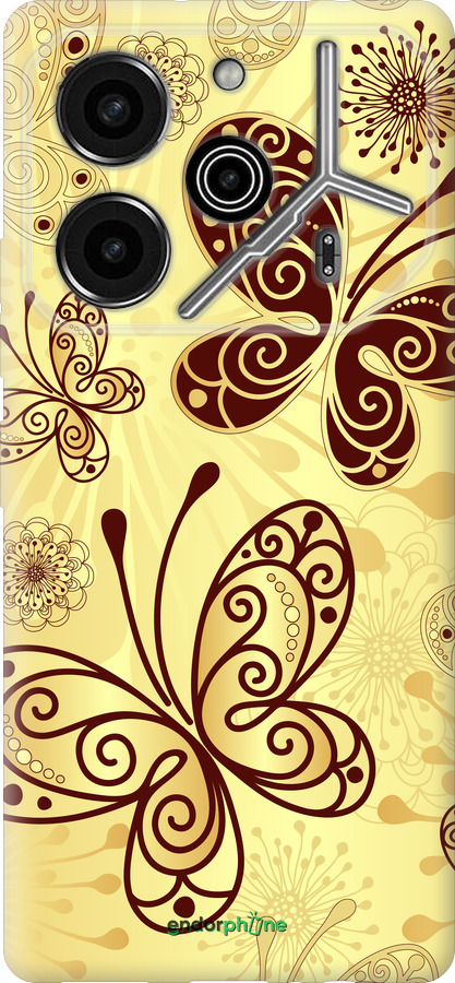 Силіконовий чехол Красиві метелики для Tecno Pova 6 Pro - 4170u-3689 изображение 