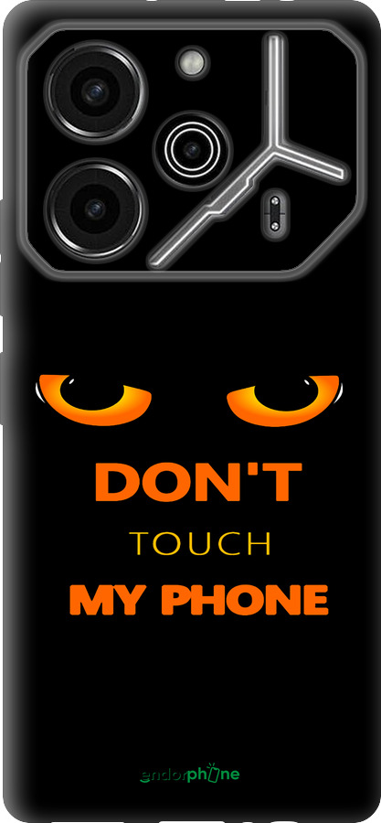 Силиконовый чехол Don't touch the phone для Tecno Pova 6 Pro - 4261u-3689 изображение 