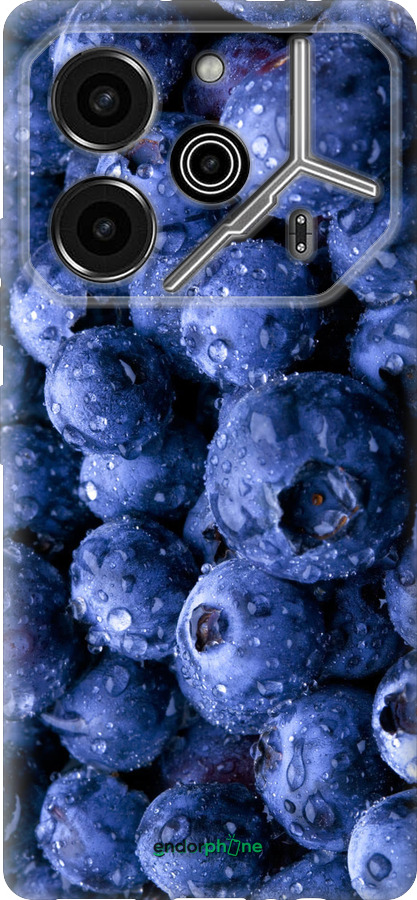 Силиконовый чехол Голубика для Tecno Pova 6 Pro - 4459u-3689 изображение 