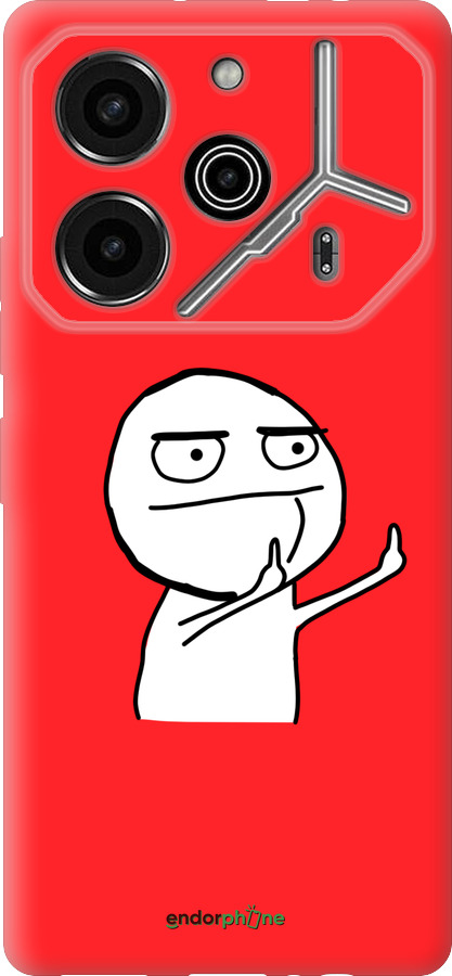 Силиконовый чехол Мем для Tecno Pova 6 Pro - 4578u-3689 изображение 