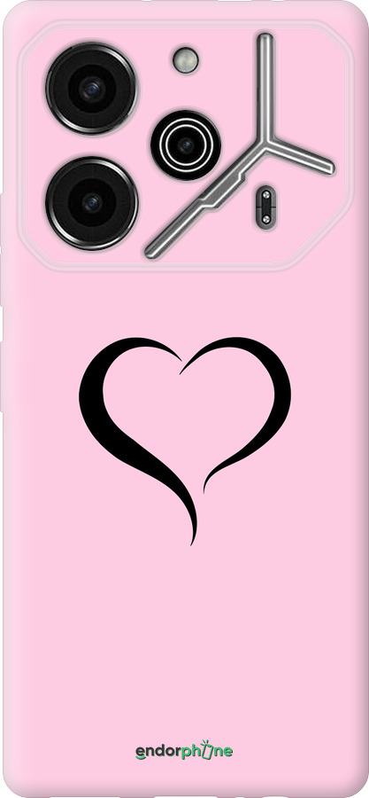 Силіконовий чехол Серце 1 для Tecno Pova 6 Pro - 4730u-3689 изображение 