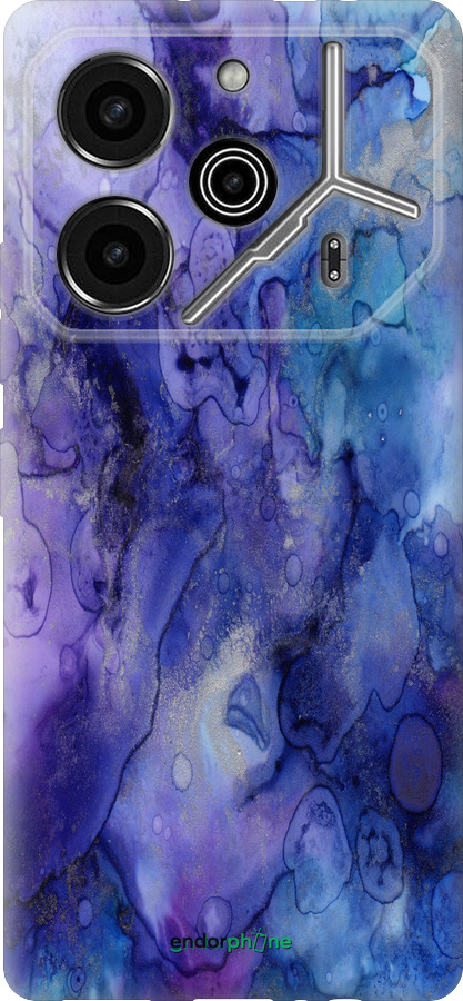 Силиконовый чехол Мрамор 7 для Tecno Pova 6 Pro - 4802u-3689 изображение 