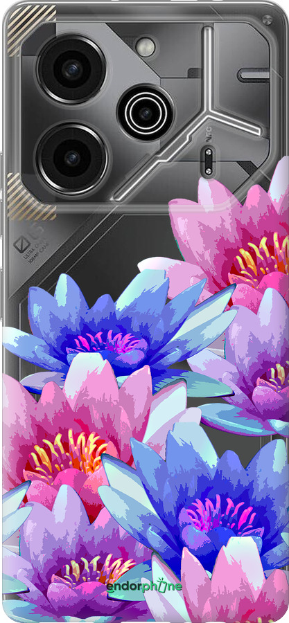 Силіконовий чехол Лотос для Tecno Pova 6 Pro - 4862u-3689 изображение 