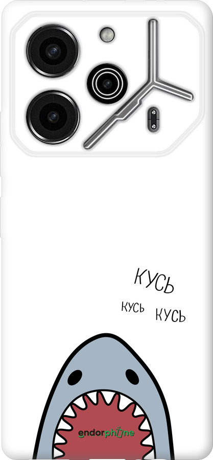 Силиконовый чехол Акула для Tecno Pova 6 Pro - 4870u-3689 изображение 