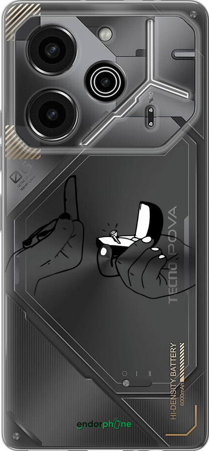 Силиконовый чехол Предложение для Tecno Pova 6 Pro - 4898u-3689 изображение 