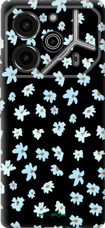 Силиконовый чехол Цветочный для Tecno Pova 6 Pro - 4900u-3689 изображение 