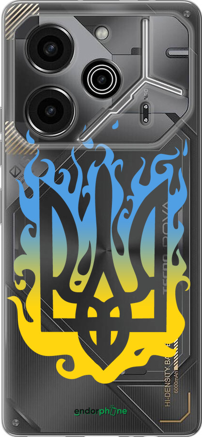 Силіконовий чехол Герб v1 для Tecno Pova 6 Pro - 5258u-3689 изображение 