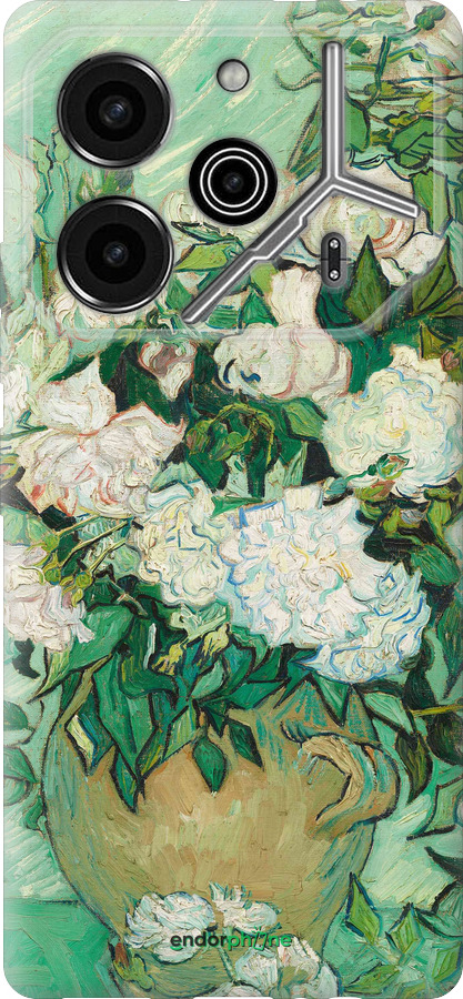 Силиконовый чехол Винсент Ван Гог. Ваза с розами для Tecno Pova 6 Pro - 5543u-3689 изображение 