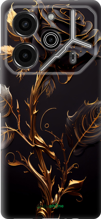 Силіконовий чехол Троянда 3 для Tecno Pova 6 Pro - 5552u-3689 изображение 