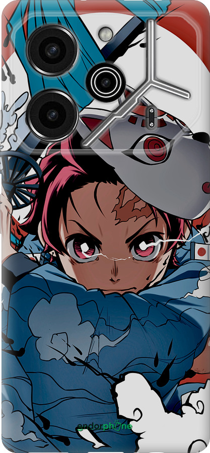 Силиконовый чехол Танджиро Камадо для Tecno Pova 6 Pro - 5574u-3689 изображение 