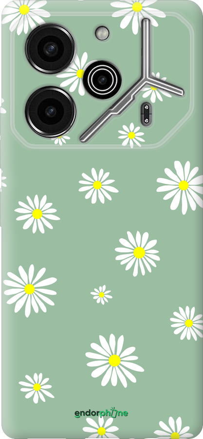 Силіконовий чехол Ромашки v4 для Tecno Pova 6 Pro - 5603u-3689 изображение 