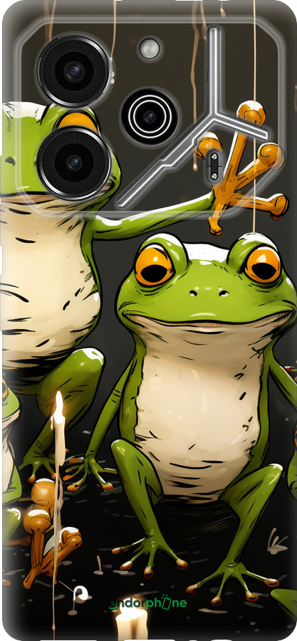 Силиконовый чехол Жабки 2 для Tecno Pova 6 Pro - 5657u-3689 изображение 