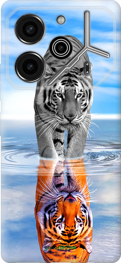 Силиконовый чехол Тигр для Tecno Pova 6 Pro - 6016u-3689 изображение 