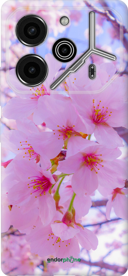 Силиконовый чехол Сакура для Tecno Pova 6 Pro - 6029u-3689 изображение 